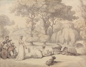 Nourrir les canetons - Thomas Rowlandson
